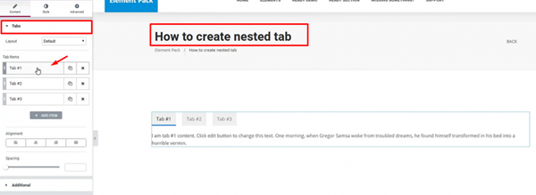 How to Create a Nested Tab in Tabs Widget in Elementor | Element Pack Pro