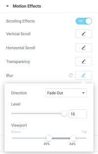 configure background parallax effect
