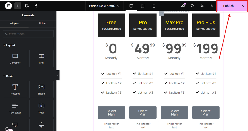 Save and publish Save and publish
