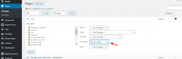 disable comments for new/future posts