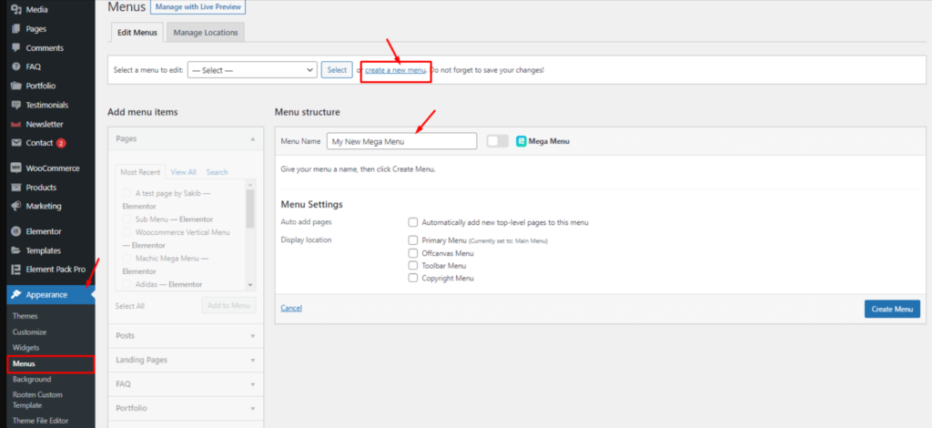create menu bar in elementor create menu bar in elementor
