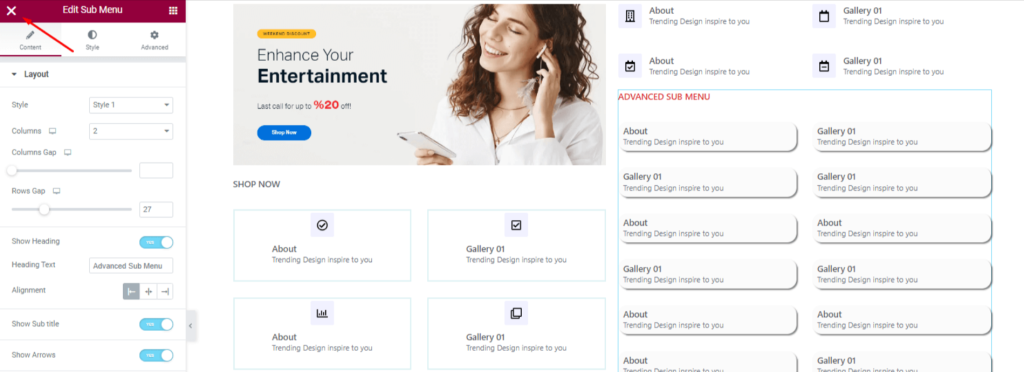 design the menu content with elementor design the menu content with elementor