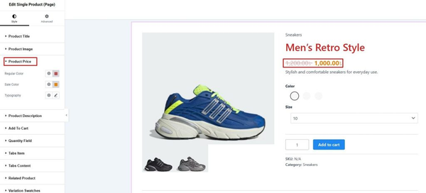 Customize the Product Price Section