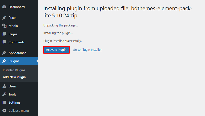 Activate the Plugin - How to Install Plugins
