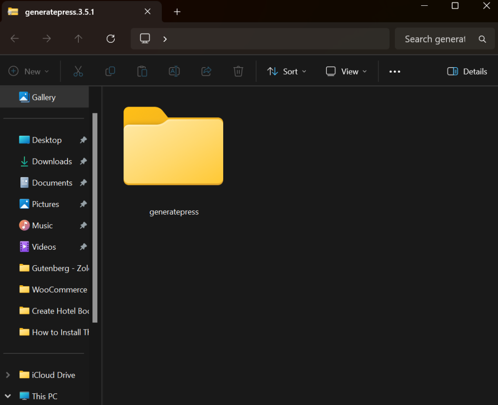 Download the theme’s .zip file