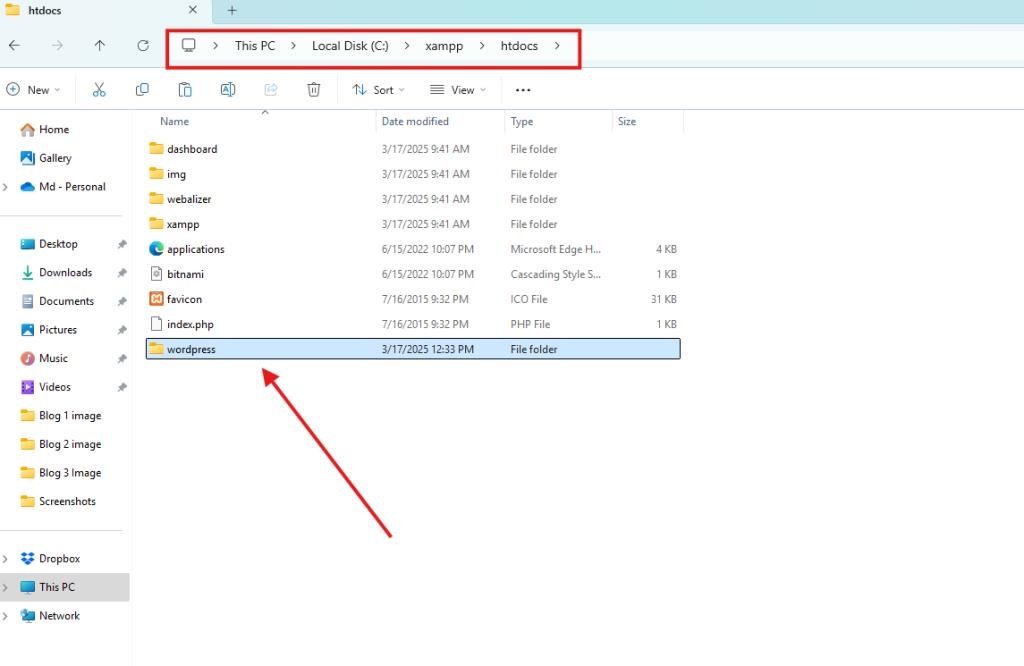 Place-WordPress-Files-in-the-Localhost-Directory