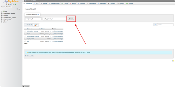 Create Database - Install WordPress using Xampp Create Database - Install WordPress using Xampp