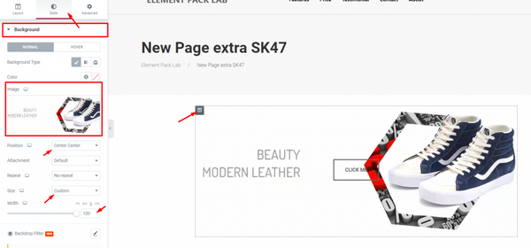 Style The Pop up Template Using Elementor