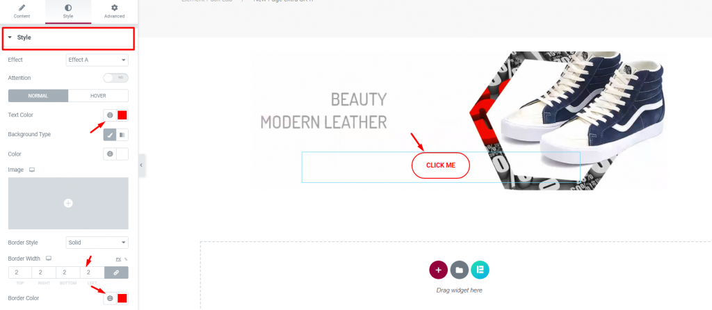 pop up appearance select