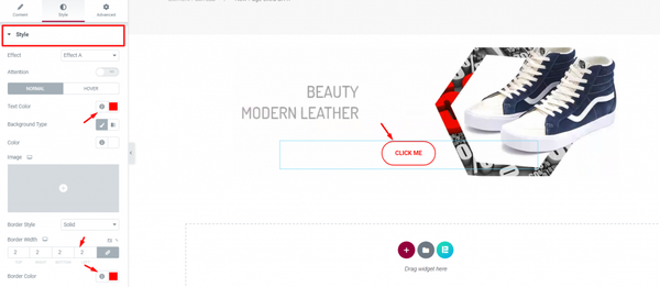pop up appearance select