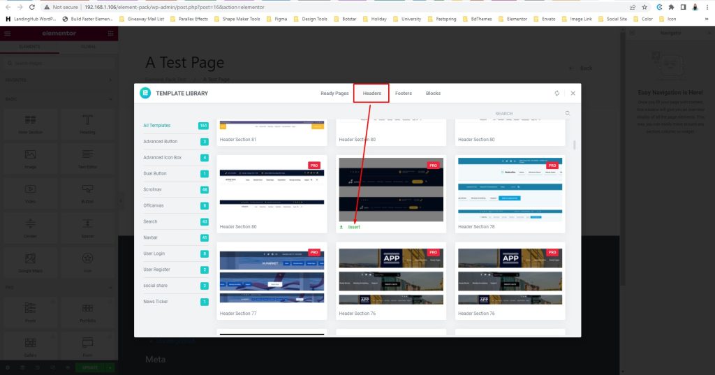 How to make custom header using Elementor and Element Pack