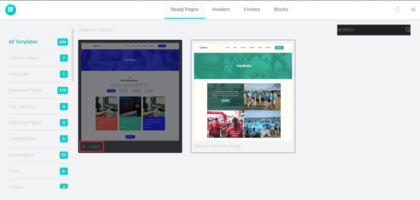 Click Insert Option to Add Template to your WordPress Page