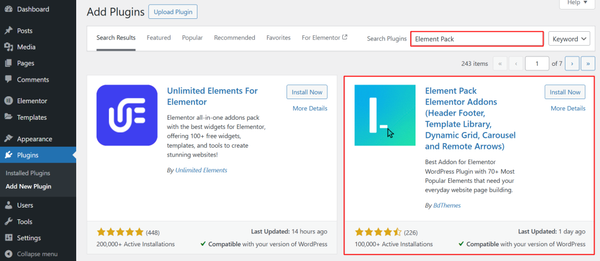 Adding Element Pack Pro Plugin to your WordPress Website