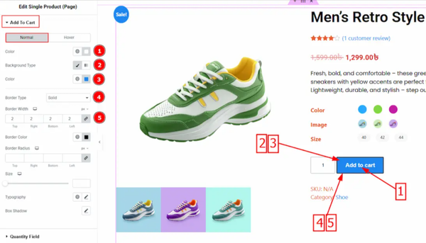 Customize the Add to Cart Section Customize the Add to Cart Section