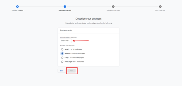 Now set your business details. Now set your business details.