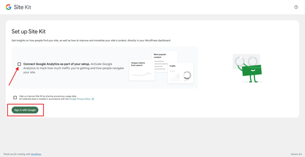 Sign in to your Google account (use the one linked to Google Analytics, if you already have it). Sign in to your Google account (use the one linked to Google Analytics, if you already have it).