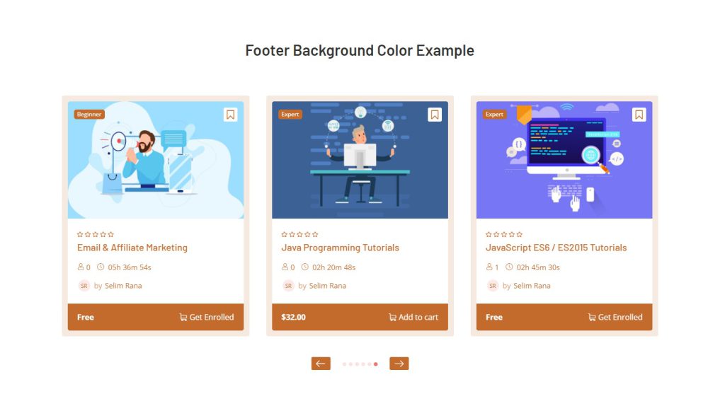 Elementor Tutor LMS Course Carousel Widget - Element Pack for Elementor