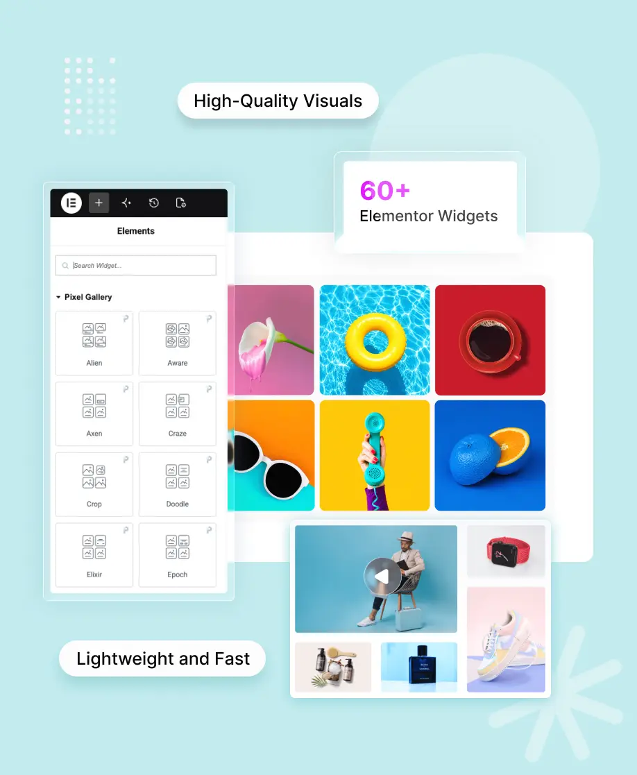 Pixel Gallery image gallery layouts for Elementor