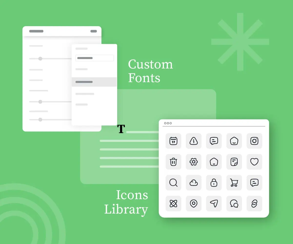 Custom Fonts & Icons Library