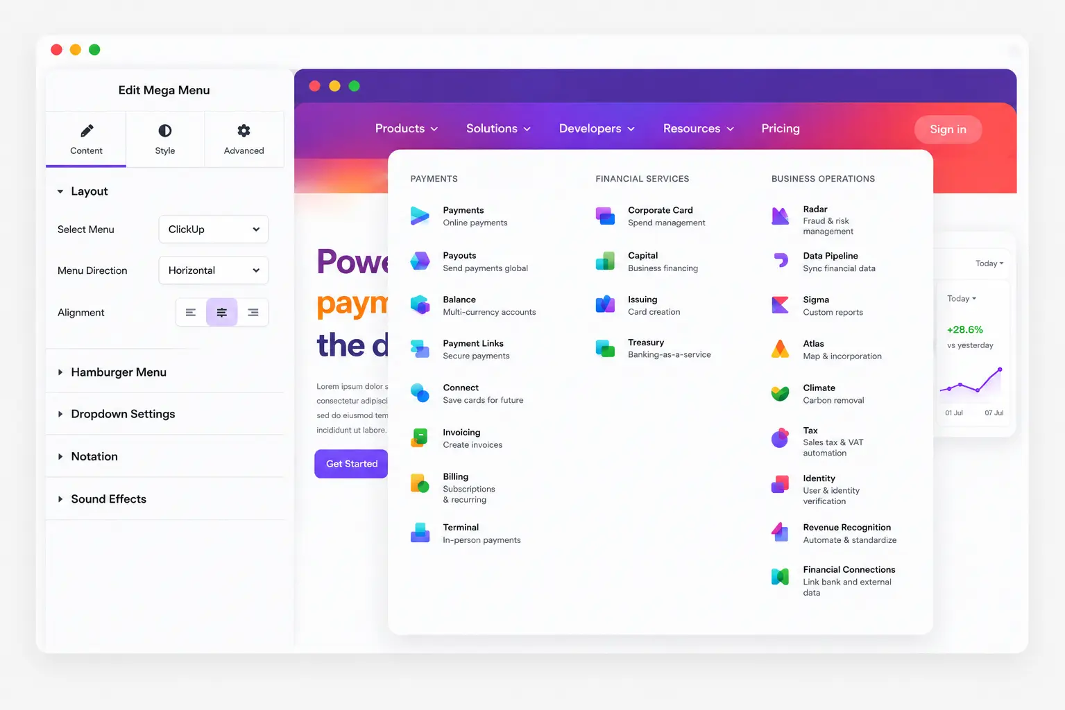 Mega Menu Builder