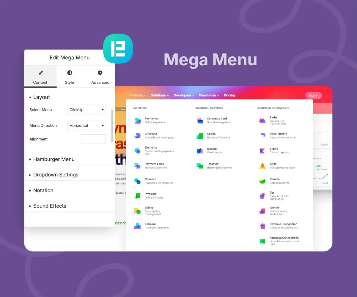 Mega Menu Builder