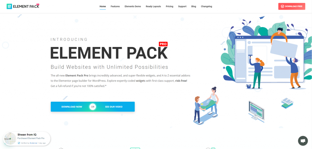 Element Pack Pro Website
