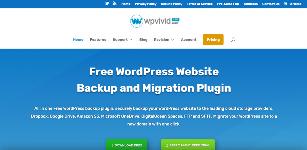 WPvivid wordpress backup plugin