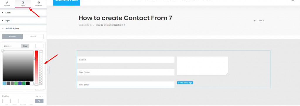 Configure Contact form 7 