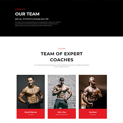 Gym-Team Page