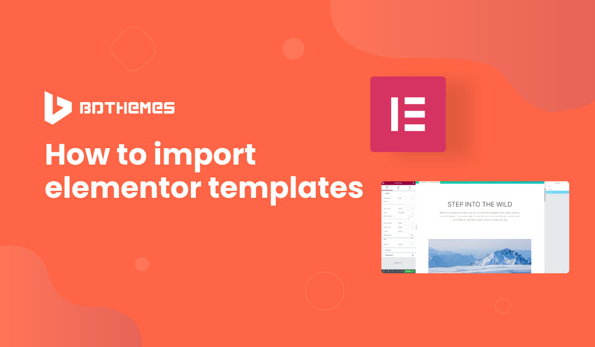 How to import Elementor templates