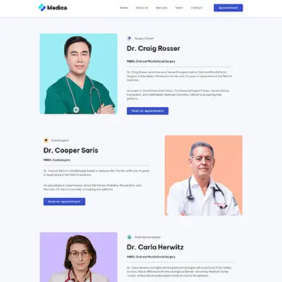 Medica Team Page