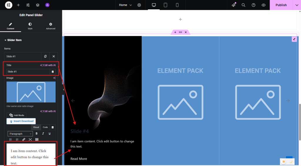 Add a title, description