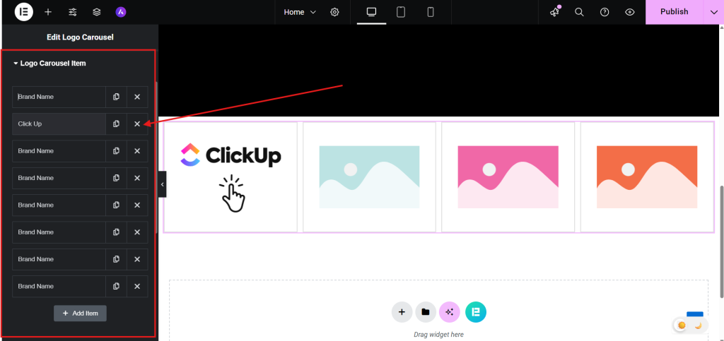 Arrange them in the order you want them to appear