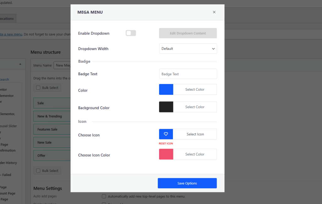 A pop-up will appear