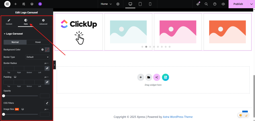 Style the Carousel Items