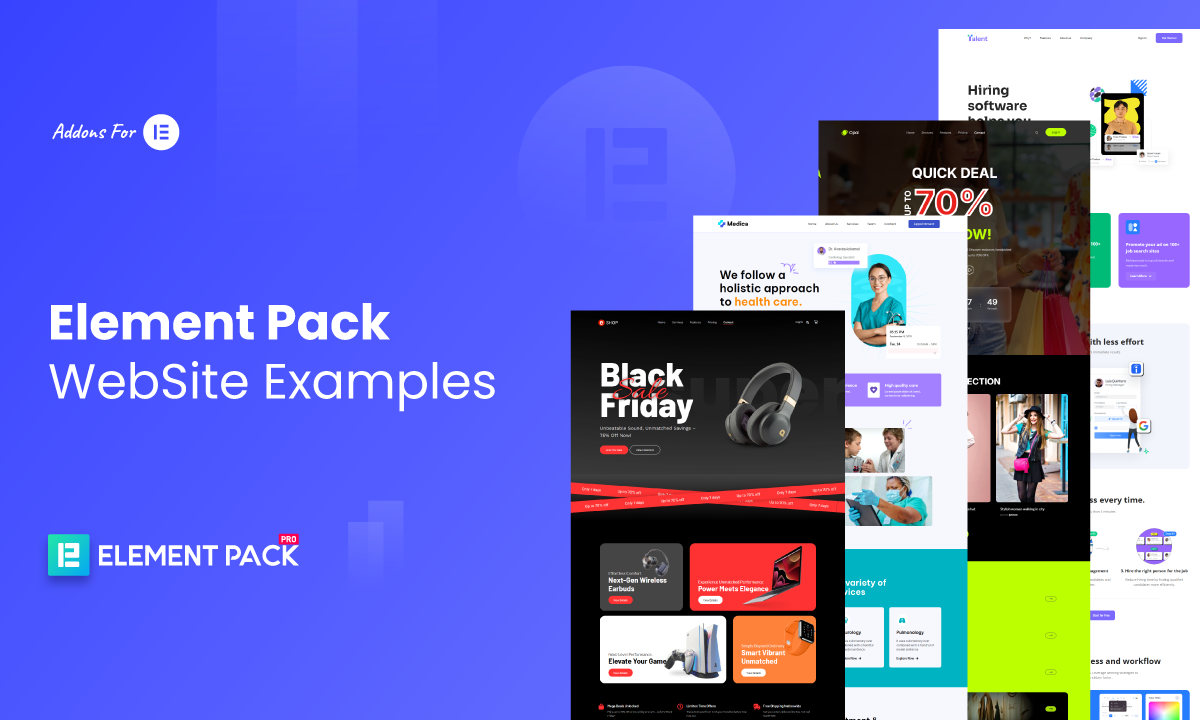 Element Pack Website Examples
