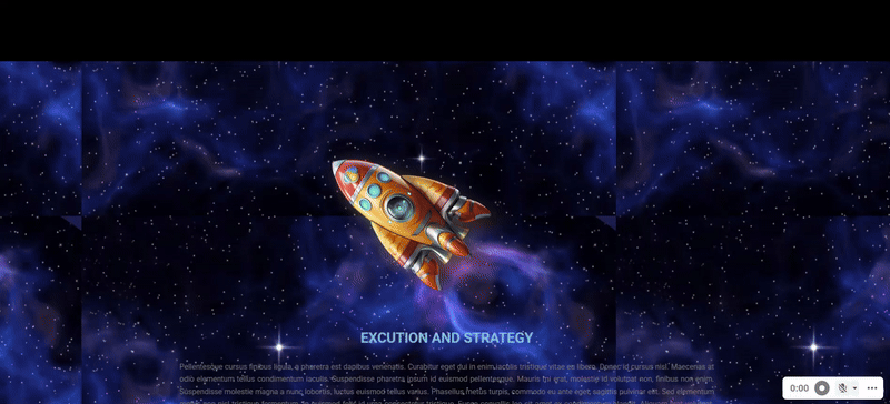 final result of the parallax effect created with the Element Pack