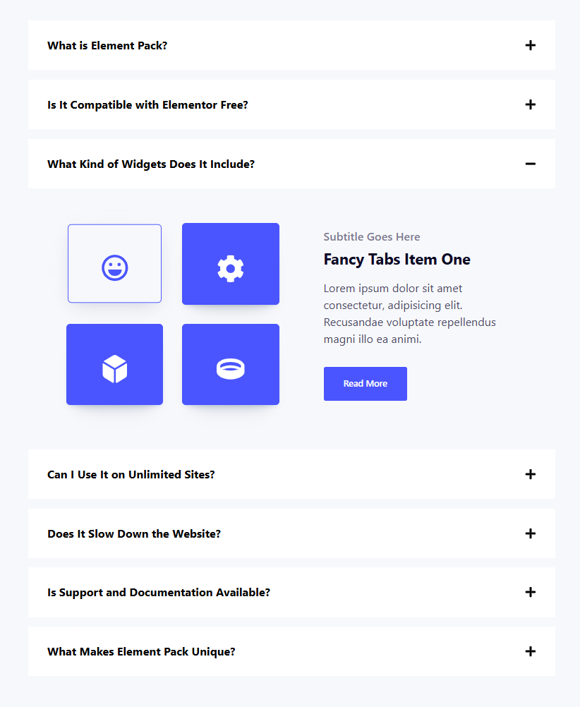 Accordion 05: Provide seamless user navigation by enabling Hash-Based URLs that instantly open specific Accordion or Tabs on page load.