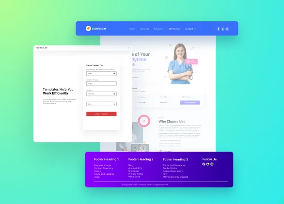 Dedicated Header and Footer Builder​